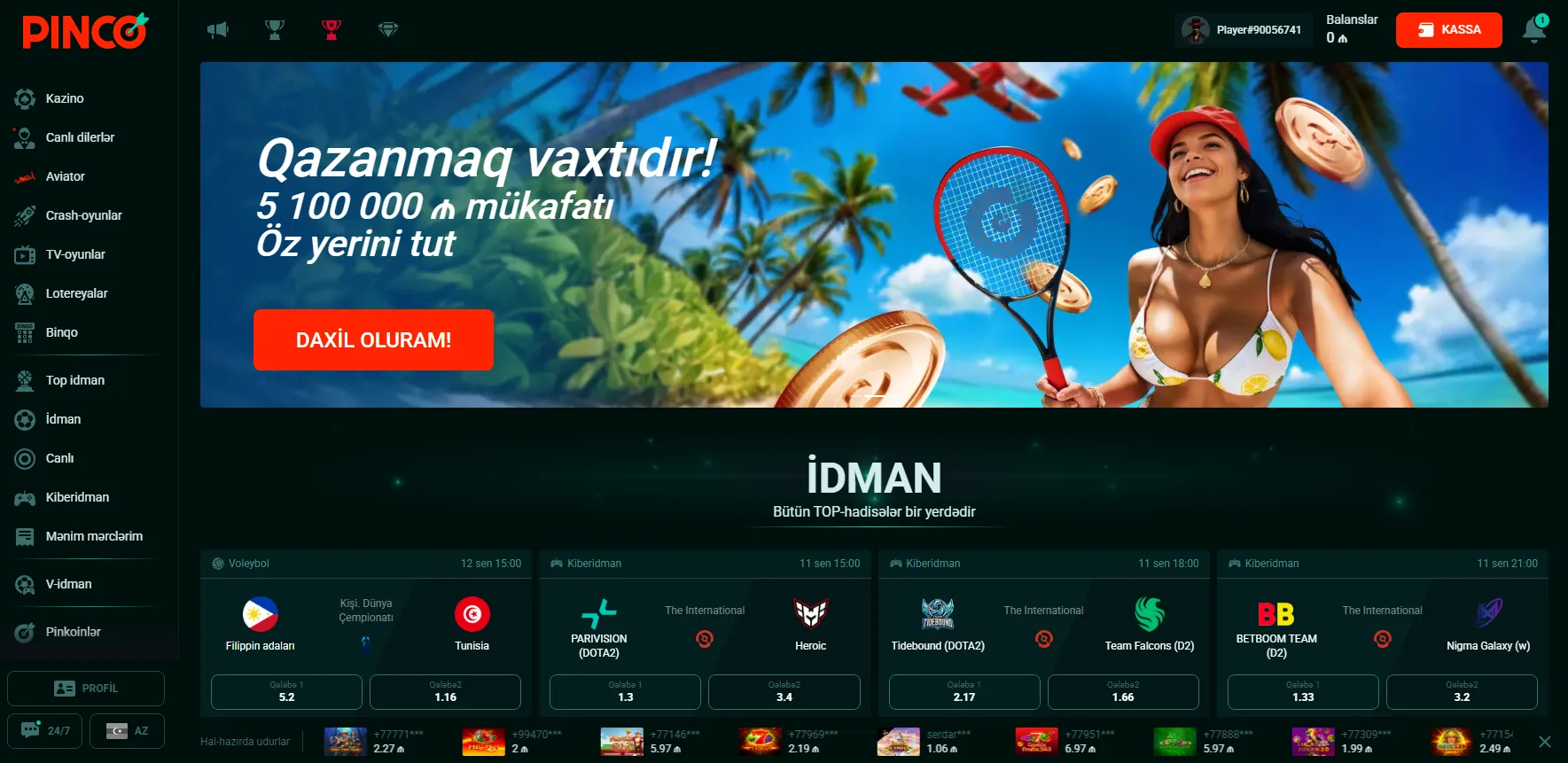 Pinco Casino Promo Code haqqında ümumi məlumat Pinco Casino Promo Code